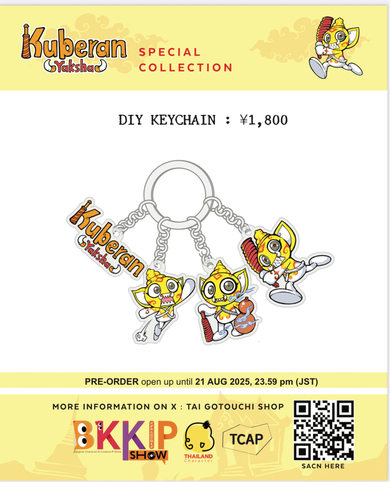 BKKIP-29 KUBERAN YAKSHA DIY ACRYLIC KEYCHAIN