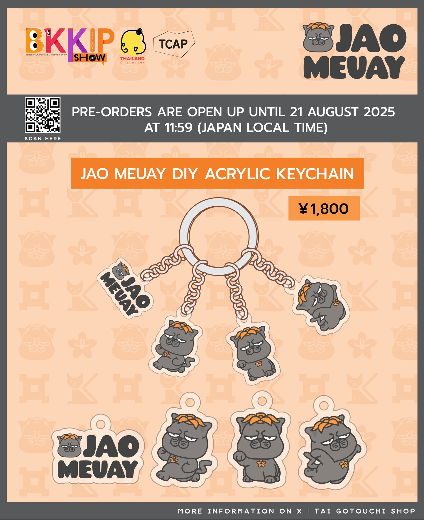 BKKIP-17 JAO MEUAY DIY ACRYLIC KEYCHAIN