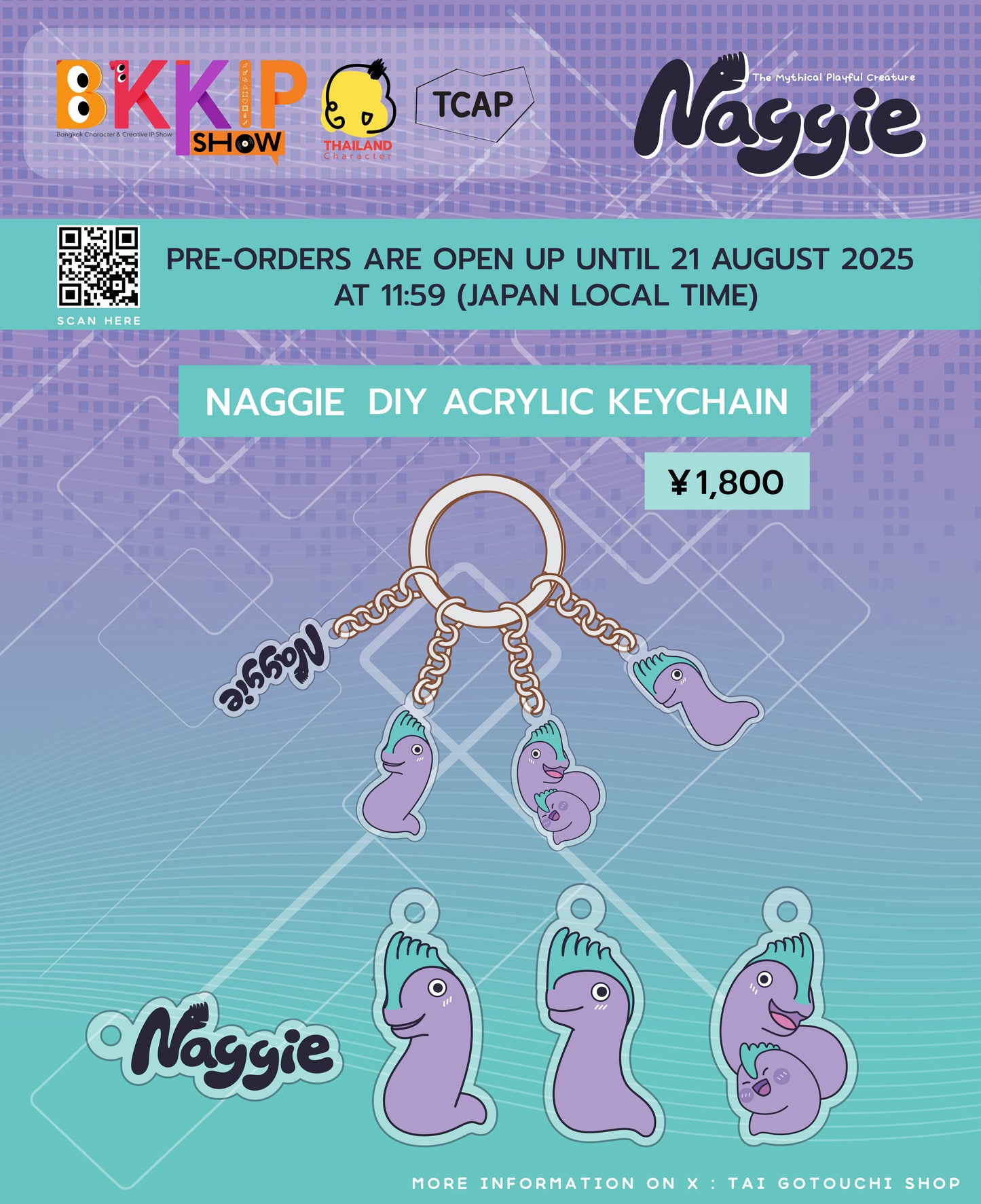 BKKIP-43 NAGGIE DIY ACRYLIC KEYCHAIN