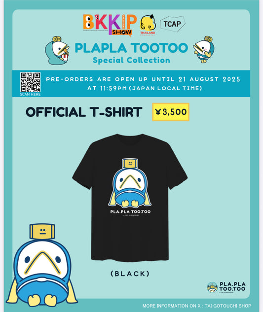 BKKIP-56 PLAPLA TOOTOO OFFICIAL T-SHIRT - BLACK