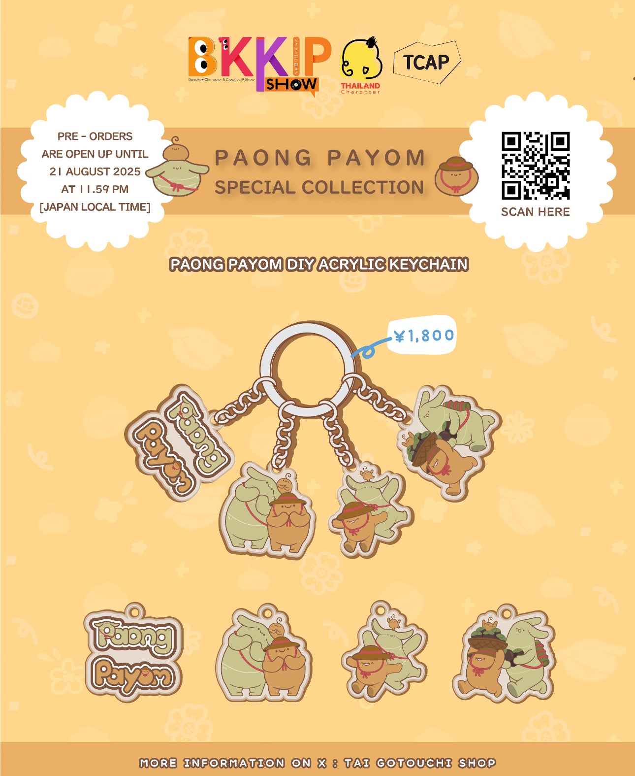 BKKIP-51 PAONG PAYOM DIY ACRYLIC KEYCHAIN