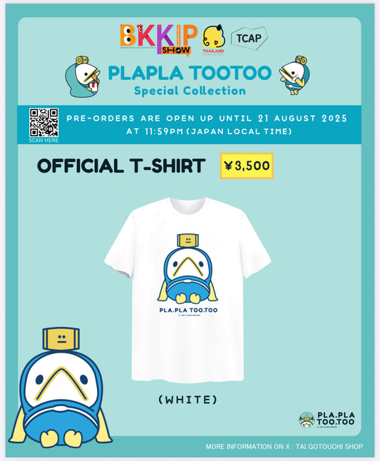 BKKIP-57 PLAPLA TOOTOO OFFICIAL T-SHIRT - WHITE