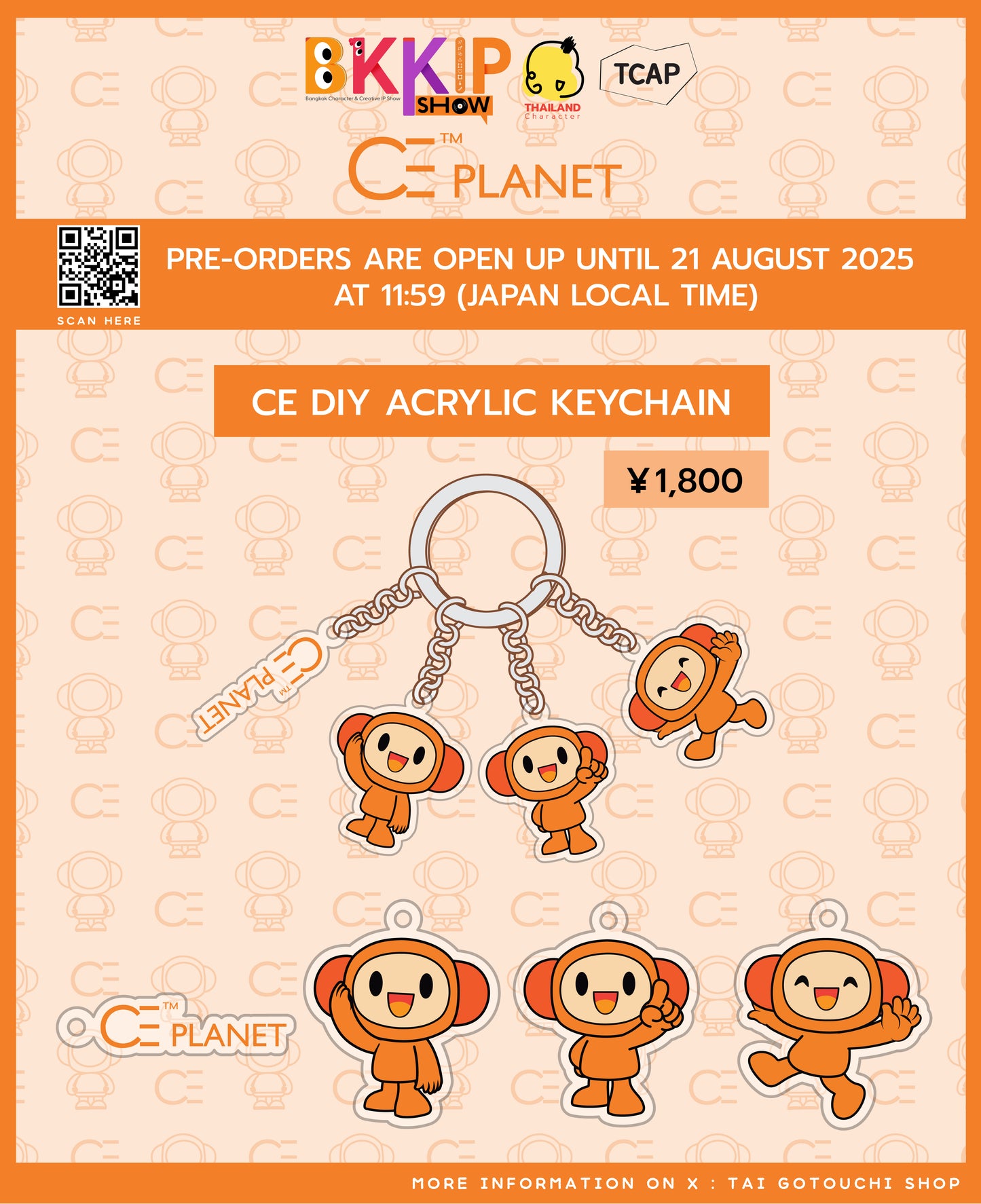 BKKIP-05 CE DIY ACRYLIC KEYCHAIN