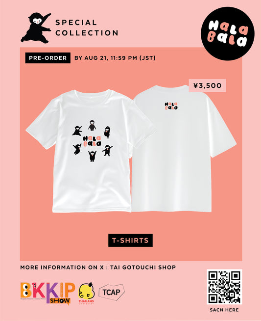 BKKIP-15 HALABALA OFFICIAL T-SHIRT - WHITE TYPE 2