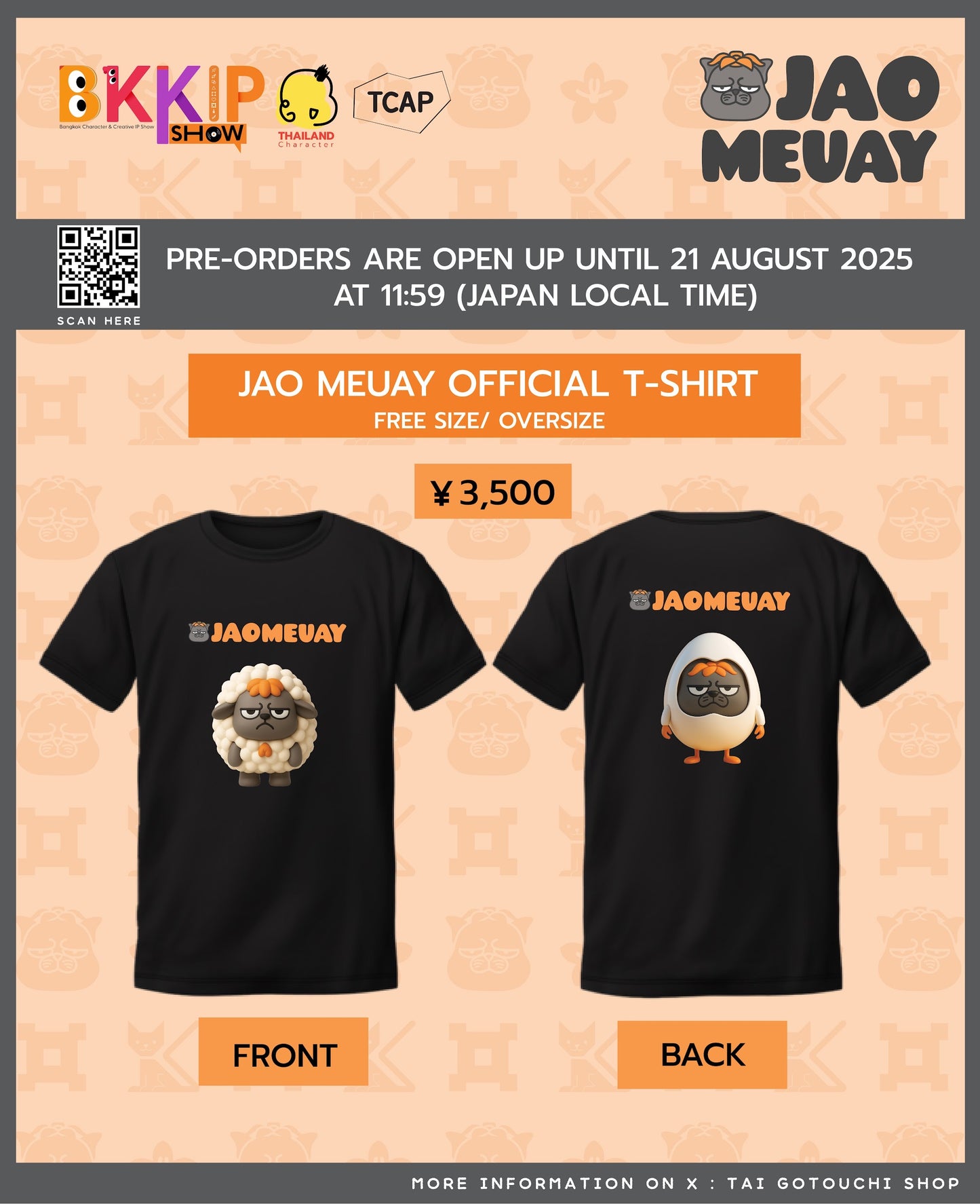 BKKIP-18 JAO MEUAY OFFICIAL T-SHIRT - BLACK