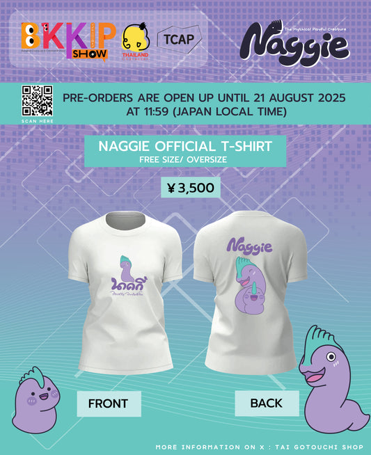 BKKIP-45 NAGGIE OFFICIAL T-SHIRT - WHITE