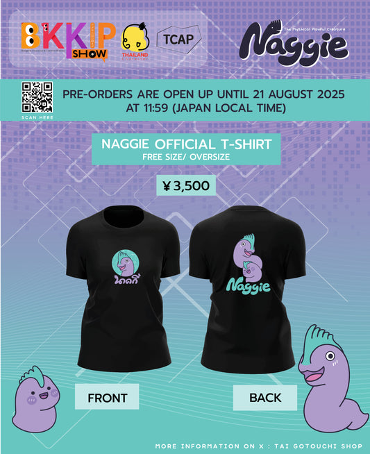BKKIP-44 NAGGIE OFFICIAL T-SHIRT - BLACK