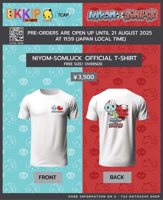 BKKIP-49 NIYOM-SOMLUCK OFFICIAL T-SHIRT - WHITE