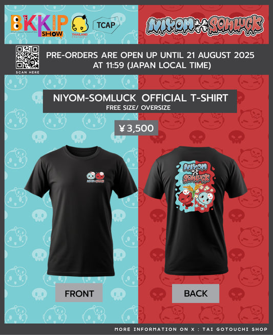 BKKIP-48 NIYOM-SOMLUCK OFFICIAL T-SHIRT - BLACK