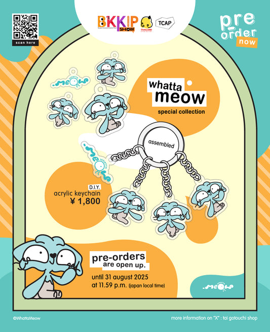 BKKIP-75 WHATTA MEOW DIY ACRYLIC KEYCHAIN